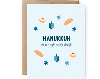 Funny Hanukkah Card - Eight Nights