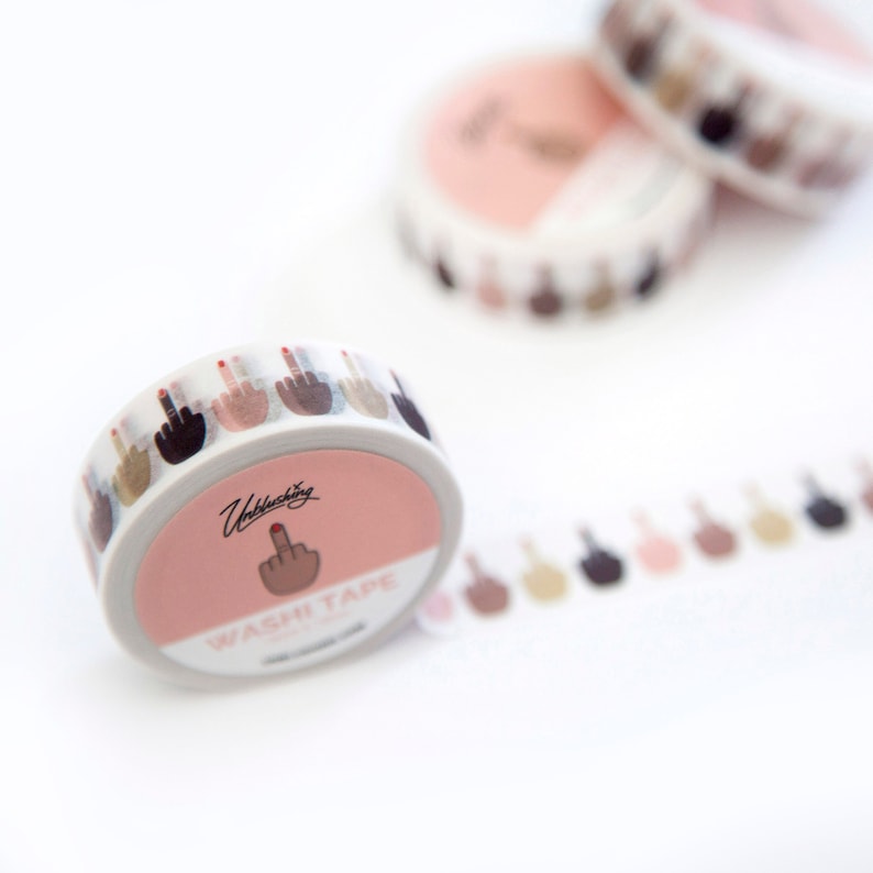 Coworker Gift - Stocking Stuffer - Feminist Gift - Middle Finger Washi Tape imagem 1