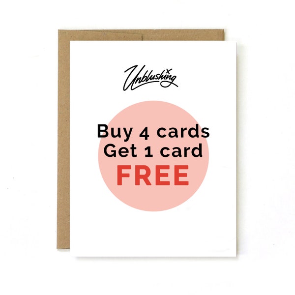 Buy 4 Cards, Get 1 Free