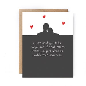 Funny Valentines Day Card - TV Show Card for Husband - Netflix Card - What We Watch