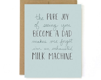 First Fathers Day Card for New Dad - Funny Card for New Dad - Funny First Fathers Day Card Gift from Wife