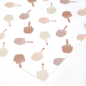 Funny Gift Wrap Middle Finger Mature image 4