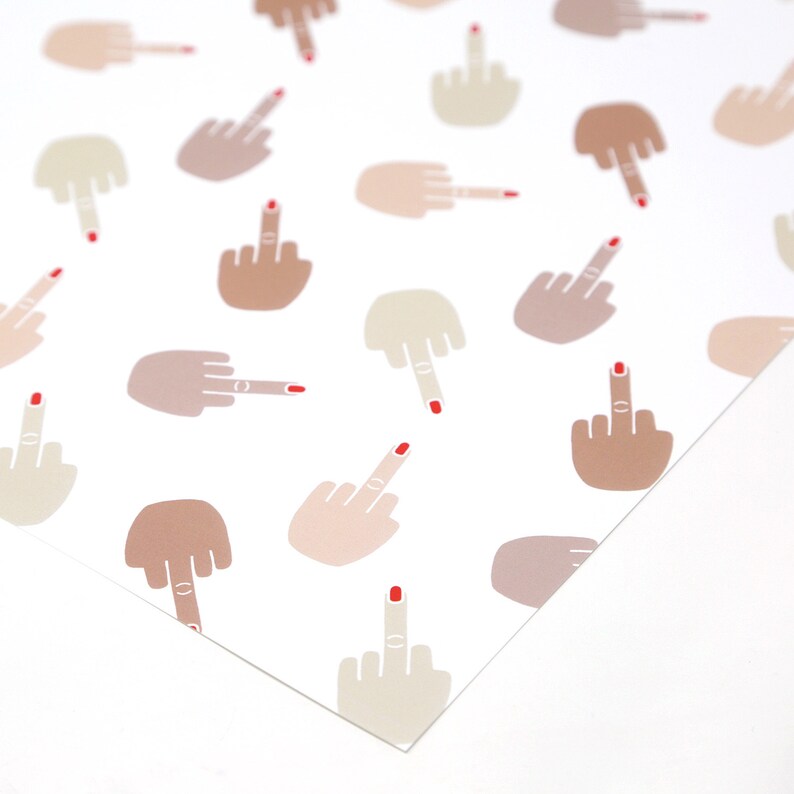 Funny Gift Wrap Middle Finger Mature image 4