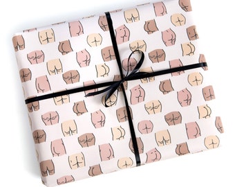 Funny Gift Wrap - Butts