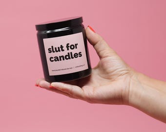 Free Shipping Funny Candle Gift for Her - Funny Saying Candle Pink Black Ceramic Hand-Poured Natural Soy Wax Candle - Candle Lover Season