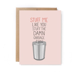 Sexy Valentines Day Card Naughty Love Card Funny Card for Husband Stuff Me image 1