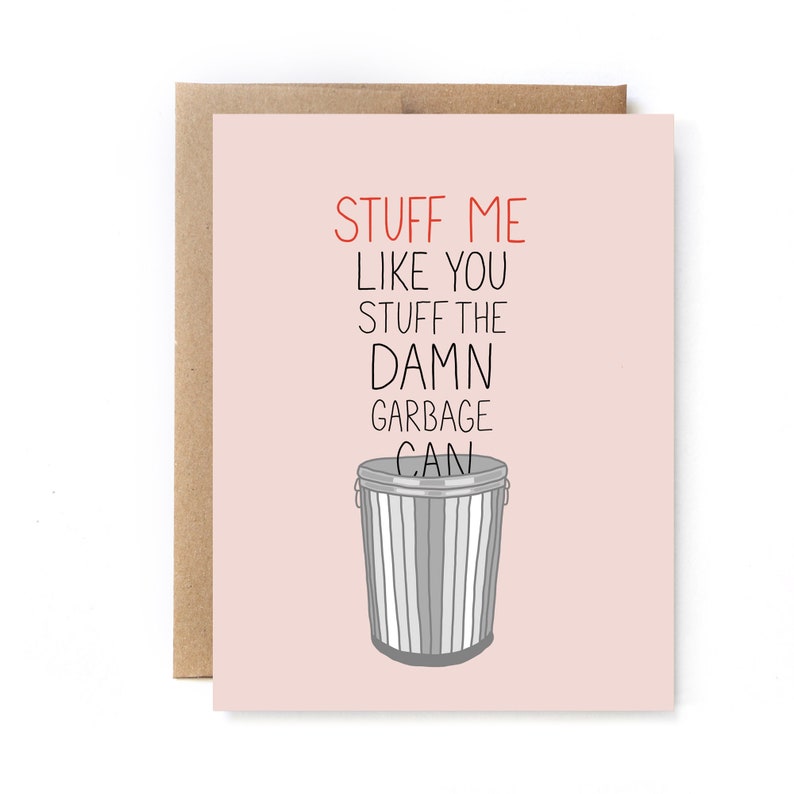 Sexy Valentines Day Card Naughty Love Card Funny Card for Husband Stuff Me image 1