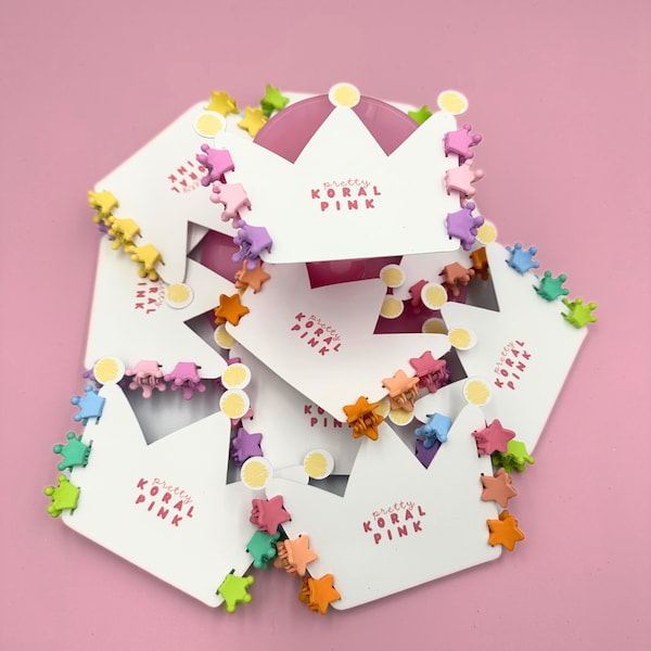 Mini Star & Crown Hair Claw Clips: Baby Girl Hair Accessories