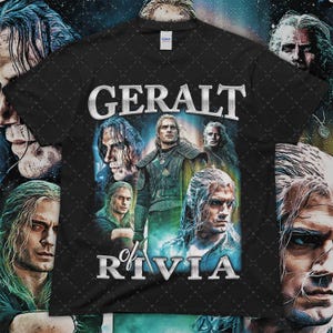 Geralt of Rivia Vintage Unisex Shirt - Vintage Geralt of Rivia TShirt Gift For Him and Her - Geralt of Rivia 90s retro design EKC004
