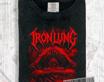 Camiseta con póster de la película Pulmón de Hierro / Camiseta de terror médico vintage