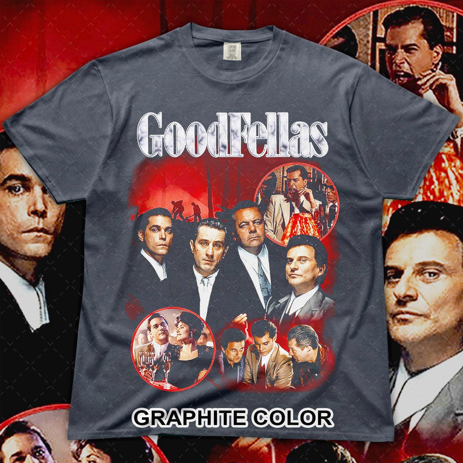 レトロ グッドフェローズ Tシャツ、ヴィンテージ映画ポスターTシャツ 
