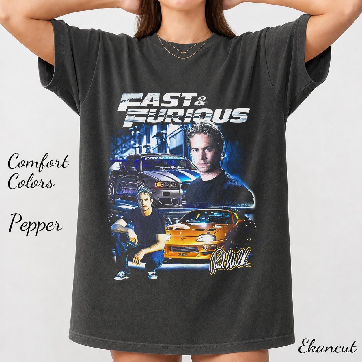 Fast & Furious Paul Walker T-shirt – Vintage Racing Graphic Tee