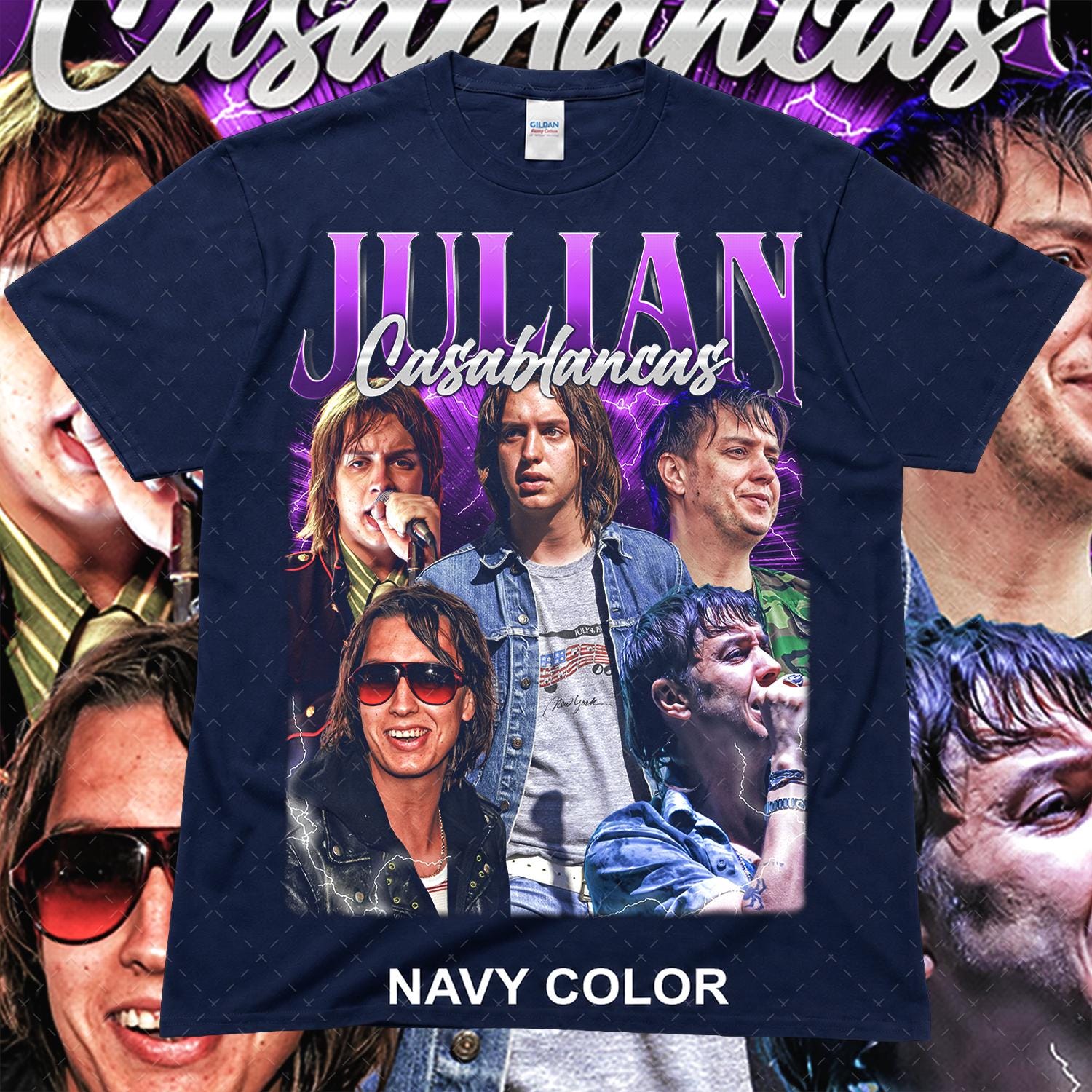 Julian Casablancas T-shirt - Unisex Tee, Band Merch, Music Lover