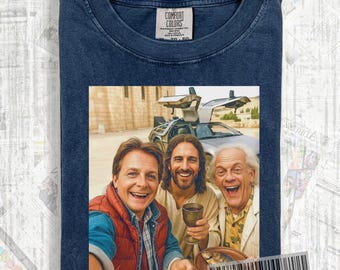 Camiseta de Regreso al Futuro x Jesús / Mezcla de fe y películas retro