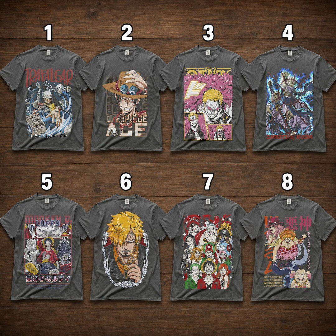 One Piece Anime Collection T-shirt - Etsy