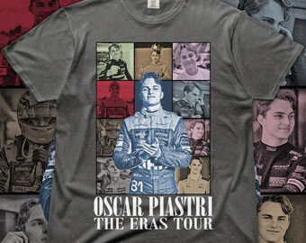 Oscar Piastri T-Shirt, Australian Formula One Driver Tee, McLaren F1 Racing Graphic Shirt, Motorsport Fan Gift, Grand Prix Eras Tour HA ID