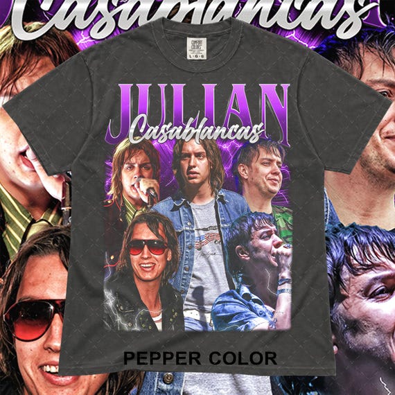 Julian Casablancas T-shirt - Unisex Tee, Band Merch, Music Lover