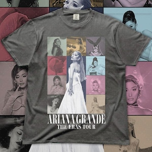 Ariana Grande Singer-Songwriter and actress T-Shirt, Eras Tour Style Vintage, Pop Music Fan Tee, Gift for Concert Goers, Birthday Present ID
