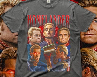 Camiseta unisex vintage de Homelander, camiseta de la serie The Boys, camiseta de superhéroe, regalo para fanáticos de la película, camiseta gráfica retro ID HA