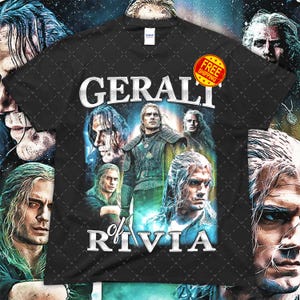 Geralt of Rivia Vintage Unisex Shirt - Vintage Geralt of Rivia TShirt Gift For Him and Her - Geralt of Rivia 90s retro design EKC004