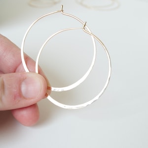 Gold Hoop Earrings, Gold Hoops image 4