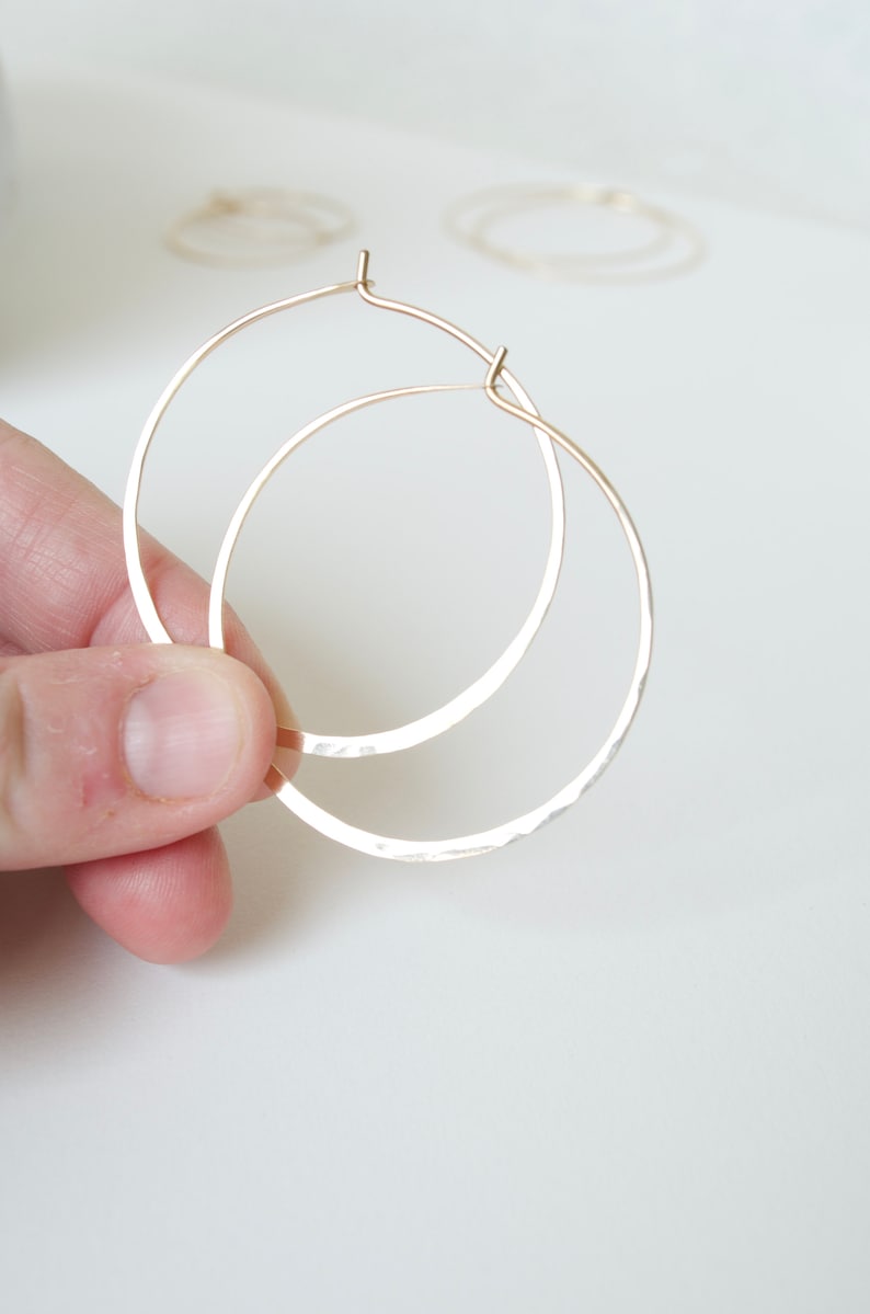 Gold Hoop Earrings, Gold Hoops image 4