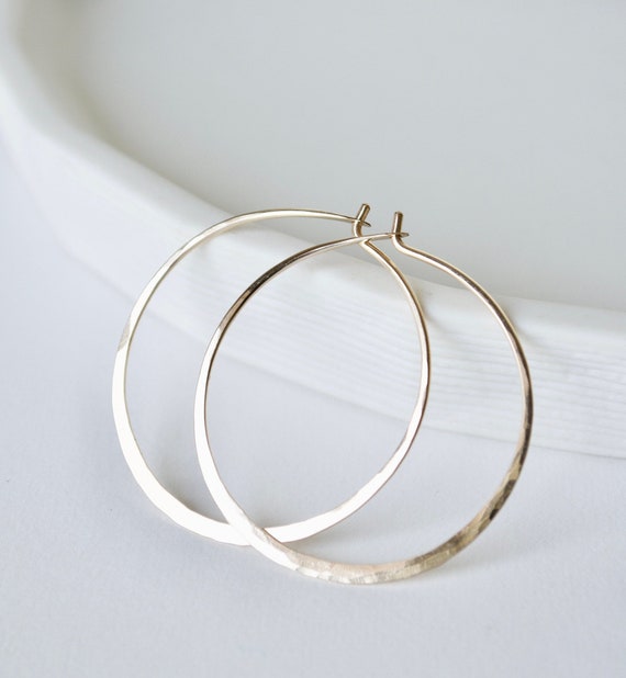 Gold Hoop Earrings, Gold Hoops