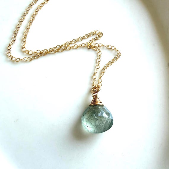 Moss Aquamarine Necklace
