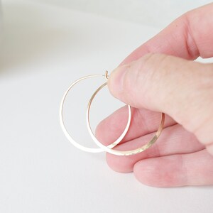 Gold Hoop Earrings, Gold Hoops image 3