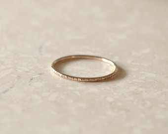 Rose Gold Stackable Ring, Skinny Band