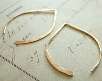 Gold Wishbone Earrings - Small Gold Filled