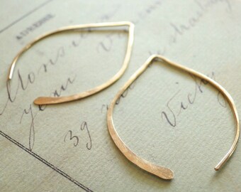 Gold Wishbone Earrings - Small Gold Filled