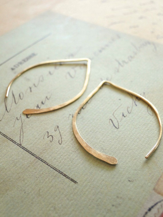 Gold Wishbone Earrings - Small Gold Filled