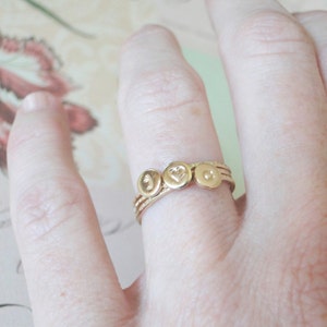 Stacking Initial Rings Gold-Filled Set of Three, Custom, Personalized, Monogram Ring, Stackable Initials, Midi image 5