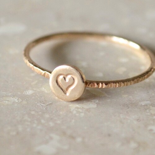 Black Heart Ring in Sterling Silver Etsy