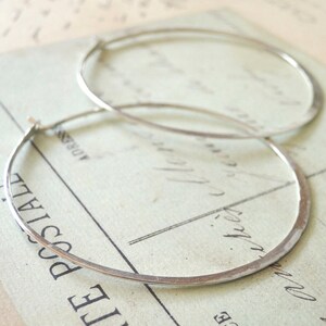 Big Silver Hoop Earrings, Sterling Silver Hoops, Silver Hoops