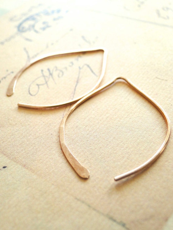 Wishbone Earrings - Small Rose Gold-Filled