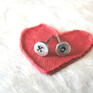 XO Studs Sterling Silver Earrings image 2