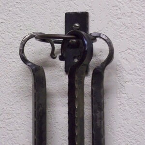 Hand Forged Iron Fireplace Tools w/twist ....as featured in THIS OLD HOUSE magazine image 2