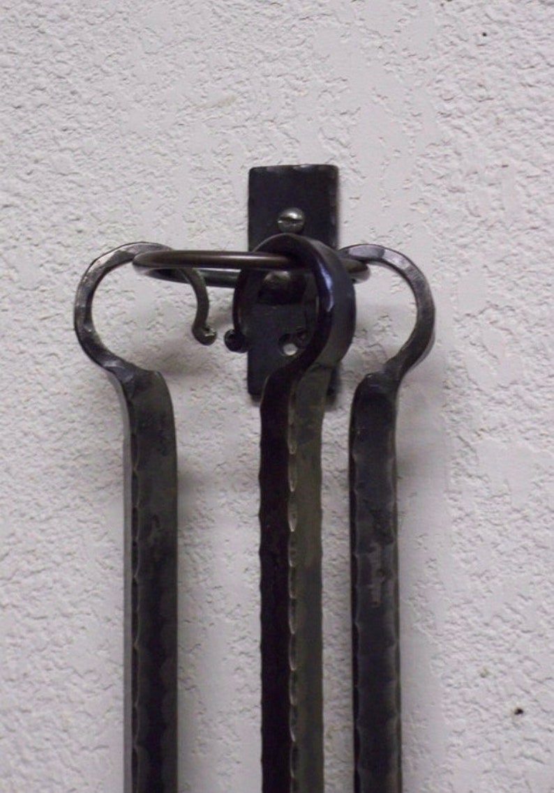 Hand Forged Iron Fireplace Tools w/twist ....as featured in THIS OLD HOUSE magazine image 2