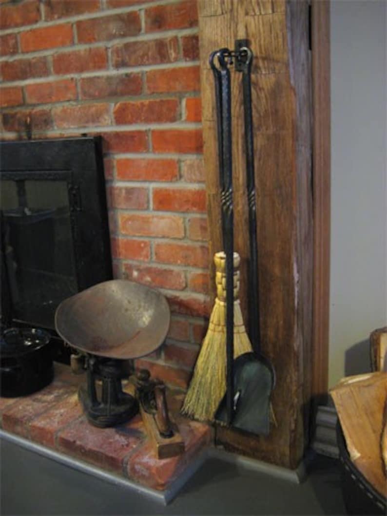 Hand Forged Iron Fireplace Tools w/twist ....as featured in THIS OLD HOUSE magazine image 1