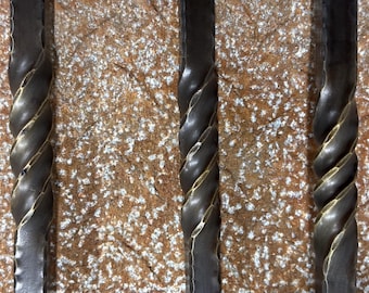 Hand Forged Iron Fireplace Tools w/twist ....as featured in THIS OLD HOUSE magazine