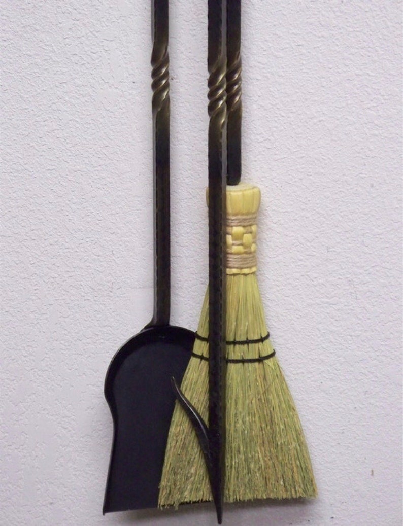 Hand Forged Iron Fireplace Tools w/twist ....as featured in THIS OLD HOUSE magazine image 4