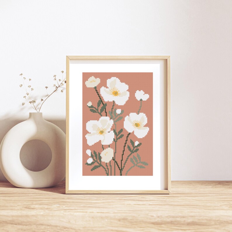 Cherokee Rose Cross Stitch Pattern: Georgia State Flower (PDF Download ...