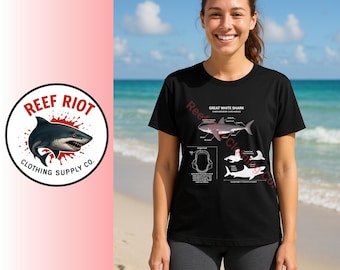 Great White Shark Anatomy T-Shirt – Marine Biology Educational Tee