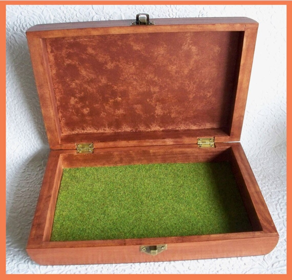 Flat Jewelry Box Wood Etsy