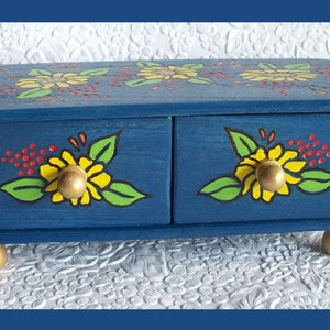 Draw Jewelry Box, Jewelry Holder, Jewelry organizer, Unique Gift, Jewelry keeper, Mother Daughter Gift, Christmas Gift, Hand Painted image 4