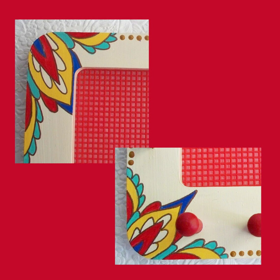 Hand Painted Wall Jewelry Holder Jewelry Organizer Jewelry Etsy