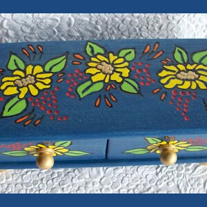 Draw Jewelry Box, Jewelry Holder, Jewelry organizer, Unique Gift, Jewelry keeper, Mother Daughter Gift, Christmas Gift, Hand Painted image 5