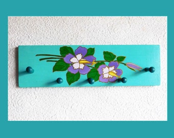 Key holder, Jewelry holder, Decoratve rack, Hand painted, Gift, Hanger, Key Rack, Jewelry Rack, Wood,